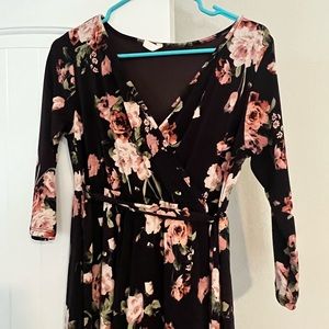 Pink blush maternity dress